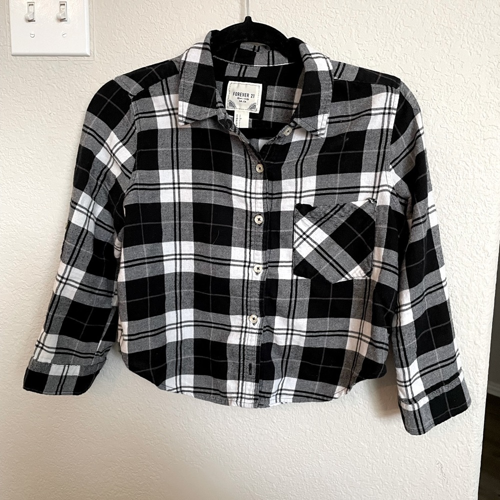 Forever21 plaid crop
